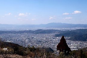 音羽山山頂から京都方面