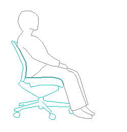 椅子に腰枕をすると不安定