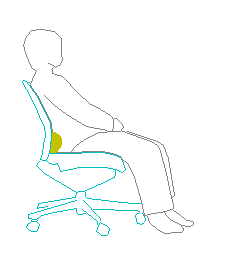 お尻を上げて、立った姿勢に近づける