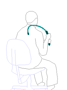 背中のツボ押し