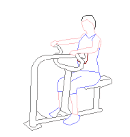 シーテッドロウ（胸当てあり）