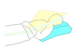 上半身を高くした寝る体勢