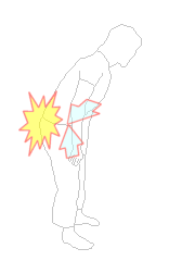 おなかが冷えて腰痛